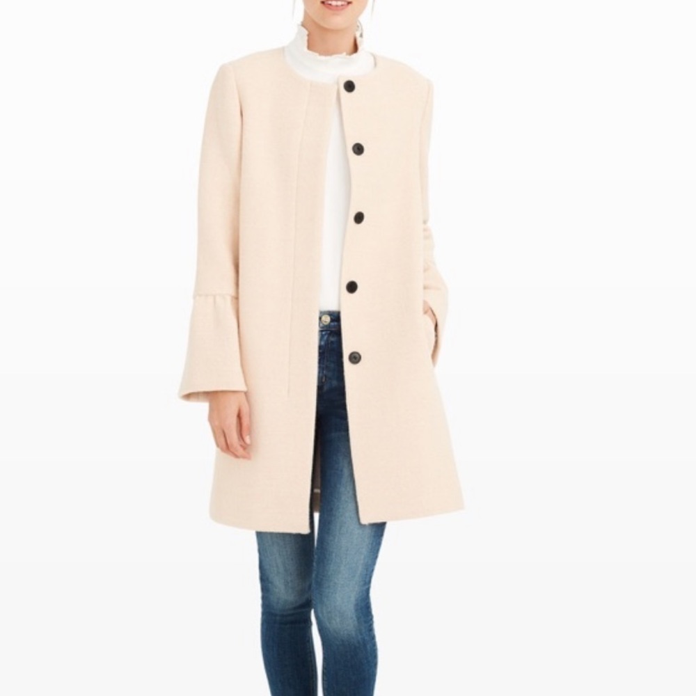 Club Monaco Blush Pink Wool Blend Coat Size S